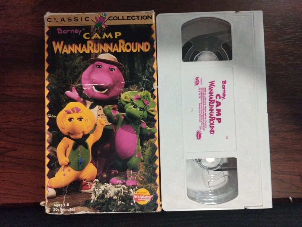 Barney Camp WannaRunnaRound VHS Tape 1997 Classic Collection Lyrick Studios